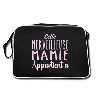 Cette merveilleuse mamie appartient à personnalisé - Sac Retro - noir/blanc - Dos