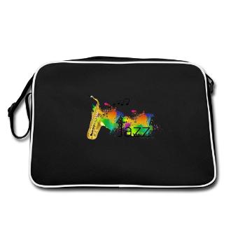 Beau design jazz pour les fans de jazz et les saxophonistes - Sac Retro - noir/blanc - Dos