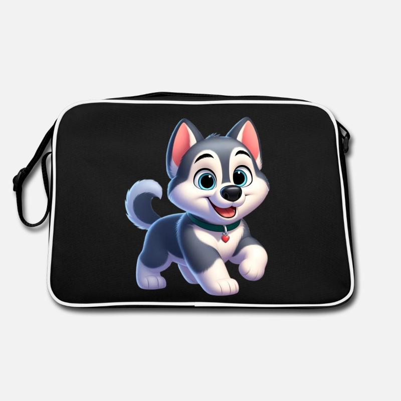 husky 2 - Sac Retro - noir/blanc