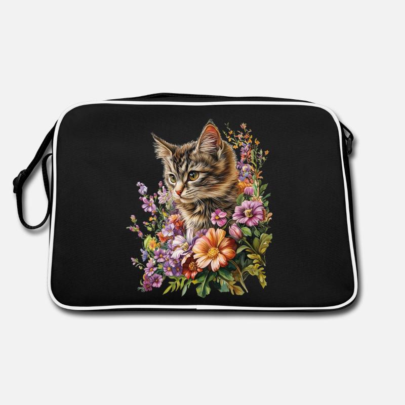 Fleurs de chat Sac Retro
