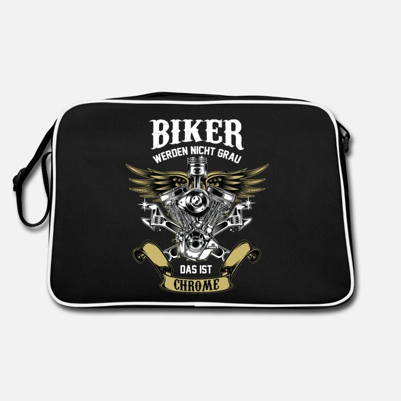 Biker werden nicht grau, Das ist Chrome. Motorrad Retro Tasche