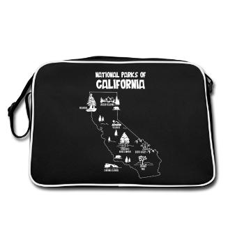 Parcs nationaux de Californie, Glacier, Yosemite, - Sac Retro - noir/blanc - Dos