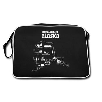 Alaska National Parks, Glacier Bay, Lake Clark - Retro Bag - black/white - Back
