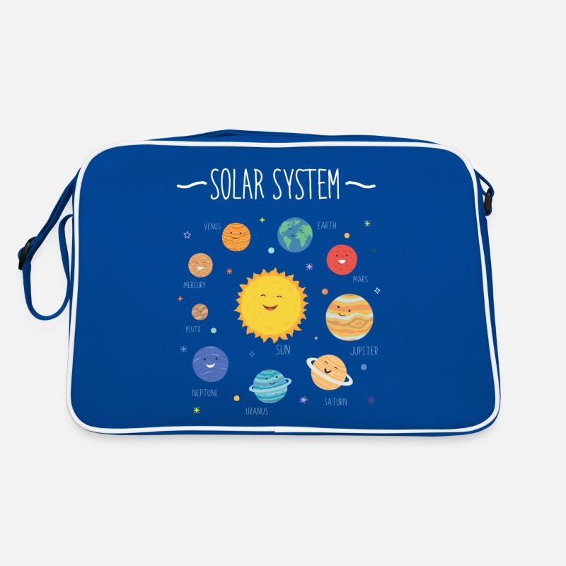 Solar system with all planets, orbits Retro Bag
