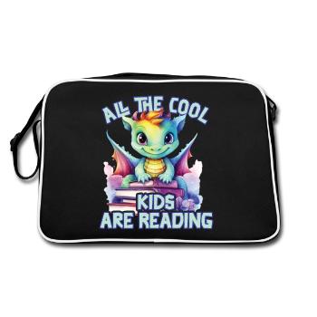 Tous les enfants cool lisent les dragons - Sac Retro - noir/blanc - Dos