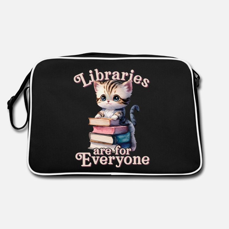 Libraries are for everyone Librarian Retro Bag