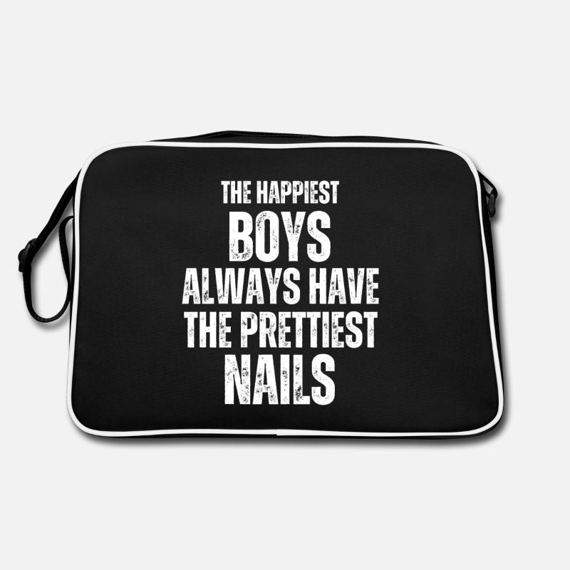 Fröhlichste Jungs Schönste Nägel Nail Tech Retro Tasche