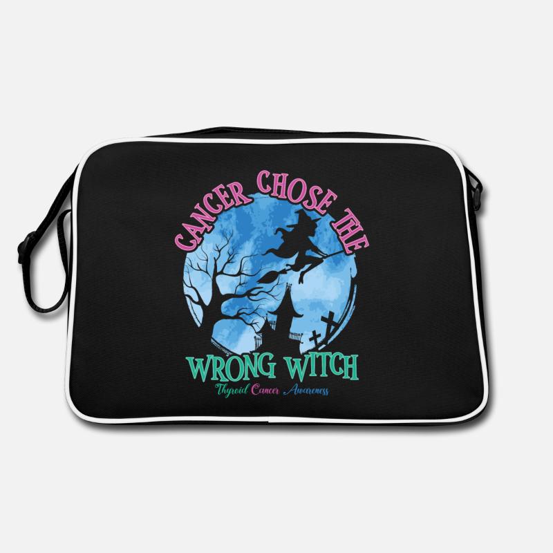 Cancer Chose The Wrong Witch Thyroid Cancer Retro Bag