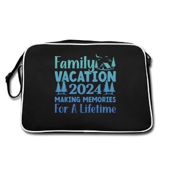 Sommer Familienurlaub Der Erinnerungen Weckt - Retro Tasche - Schwarz/Weiß - Hinten