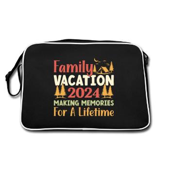 Sommer Familienurlaub Der Erinnerungen Weckt - Retro Tasche - Schwarz/Weiß - Hinten