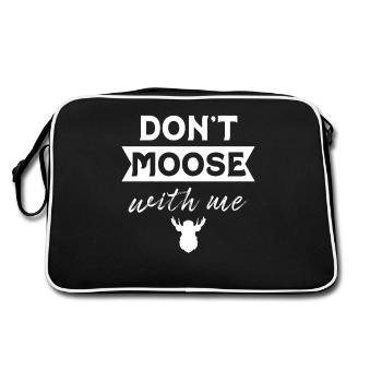 Don't Moose With Me - Retro Bag - black/white - Back
