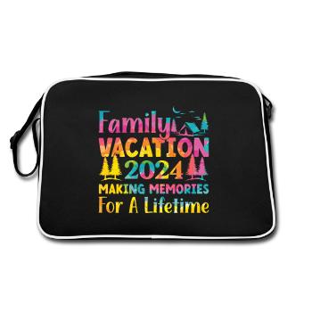 Sommer Familienurlaub Der Erinnerungen Weckt - Retro Tasche - Schwarz/Weiß - Hinten