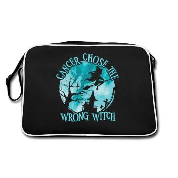 Cancer Has The False Witch Ovarian Cancer - Retro Bag - black/white - Back