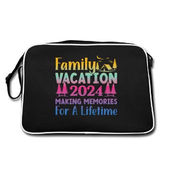 Sommer Familienurlaub Der Erinnerungen Weckt - Retro Tasche - Schwarz/Weiß - Hinten