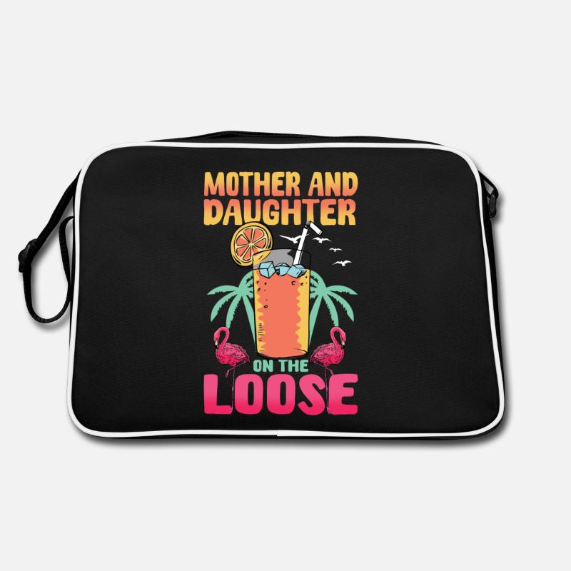 Mutter-tochter-mutter-tochter-reise 2024 - Retro Tasche - Schwarz/Weiß