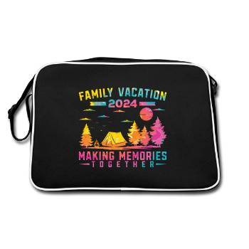 Sommer Familienurlaub Der Erinnerungen Weckt - Retro Tasche - Schwarz/Weiß - Hinten