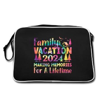 Sommer Familienurlaub Der Erinnerungen Weckt - Retro Tasche - Schwarz/Weiß - Hinten