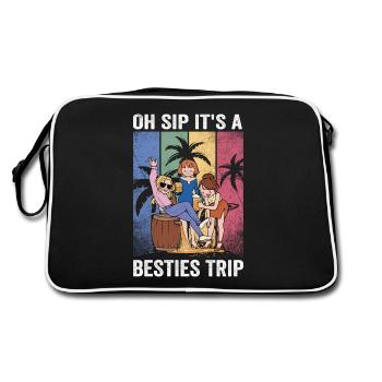 Girls Weekend Oh Sip It's A Besties Trip - Retro Bag - black/white - Back