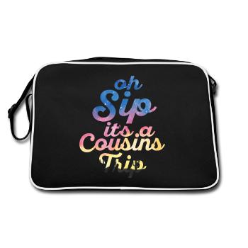 Girls Weekend Oh Sip It's A Cousins Trip - Retro Bag - black/white - Back