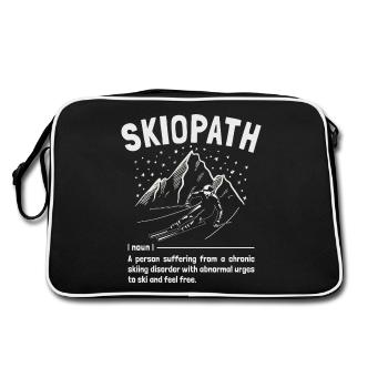 Skiopath Apres-Ski Funny Skiing Definition Skier - Retro Bag - black/white - Back