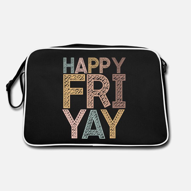 Happy Fri Yay Week-end Enseignant Mème Drôle Sac Retro