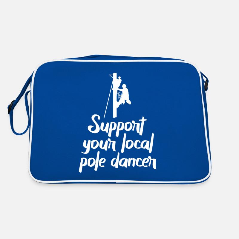 Support Your Local Pole Dancer Lineman Retro Bag