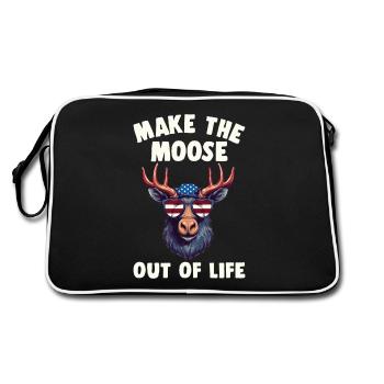 Turning Life into a Moose Cool Moose - Retro Bag - black/white - Back