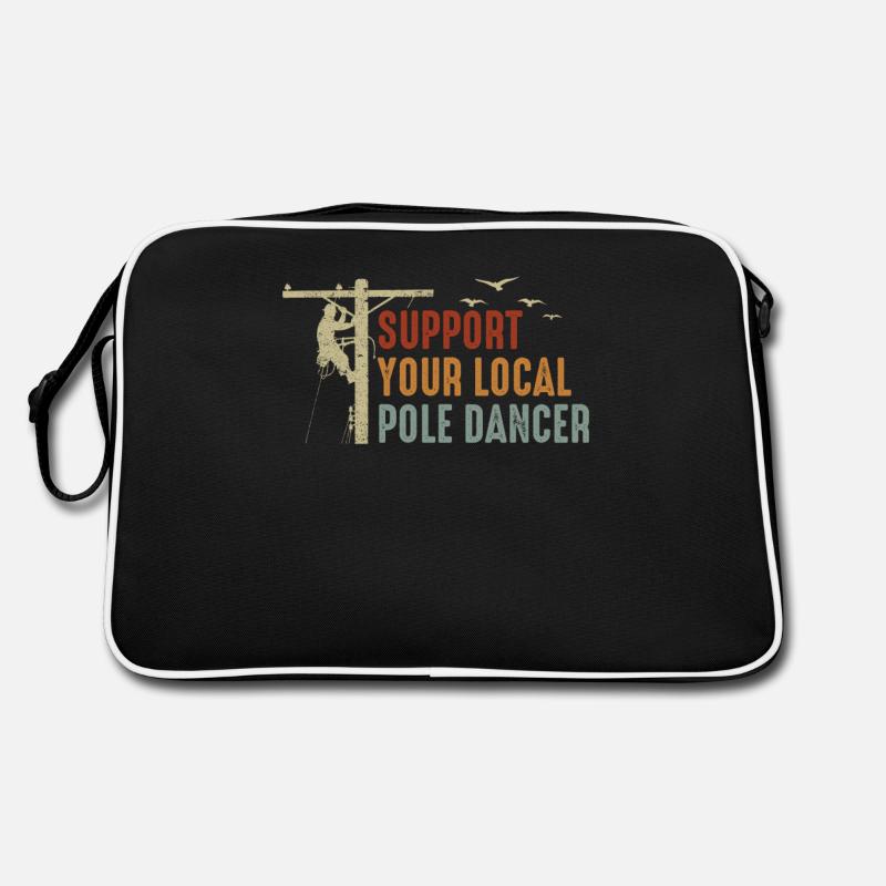 Support Your Local Pole Dancer Lineman Retro Bag