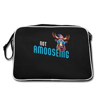 Non Amooseing Cool Moose - Retro Bag - black/white - Back