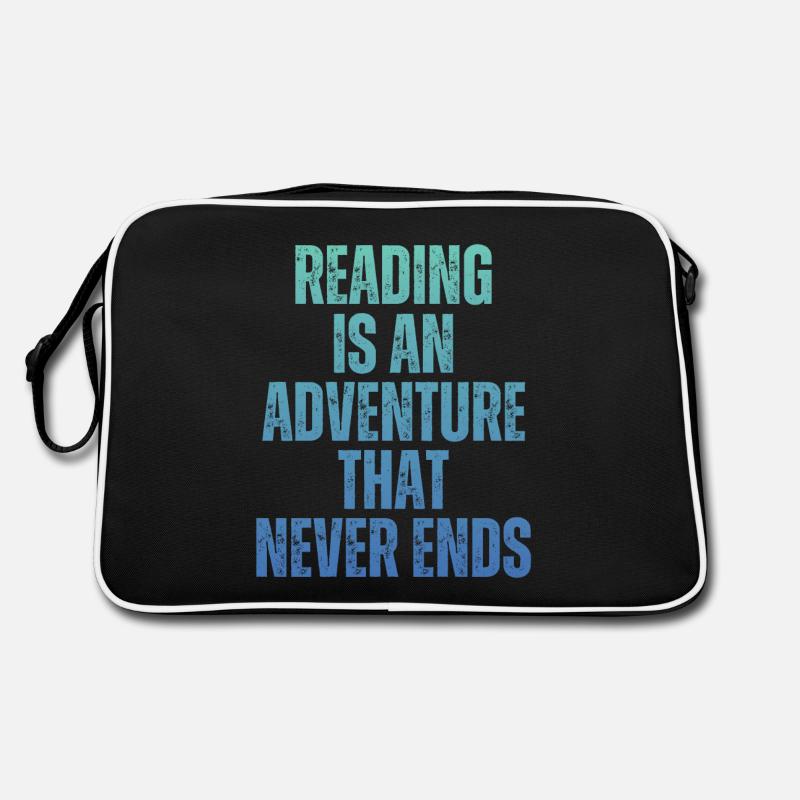 Reading is an adventure Book lover Retro Bag