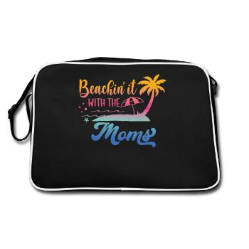 Strandurlaub Mit Den Müttern Am Wochenende - Retro Tasche - Schwarz/Weiß - Hinten
