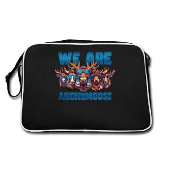 We are Anonymoose Cool Moose - Retro Bag - black/white - Back