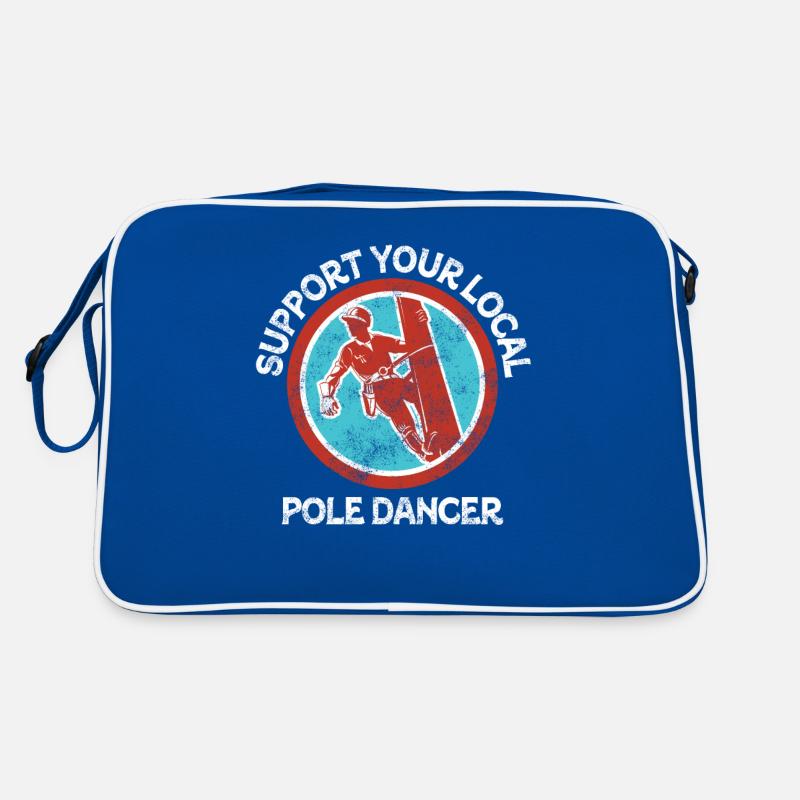 Support Your Local Pole Dancer Lineman Retro Bag