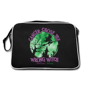 Cancer Sorcière Vert Violet Anal Cancer - Sac Retro - noir/blanc - Dos