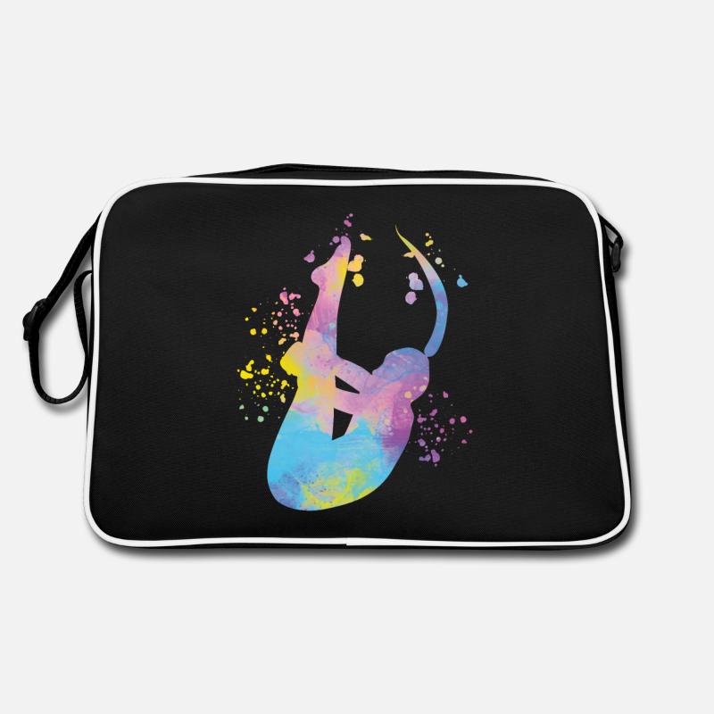Turmspringen Synchronspringen Kunstspringen - Retro Tasche - Schwarz/Weiß