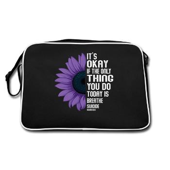Suicide Prevention Awareness - Retro Bag - black/white - Back