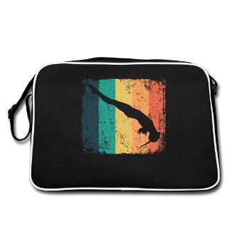 Synchronisierter Wassertaucher High Diver - Retro Tasche - Schwarz/Weiß - Hinten