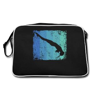 Diving, Artistic Jumping, Synchronized Diving - Retro Bag - black/white - Back