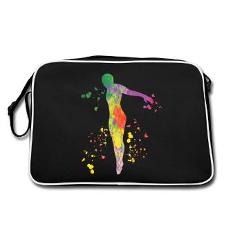 Diving, Artistic Jumping, Synchronized Diving - Retro Bag - black/white - Back