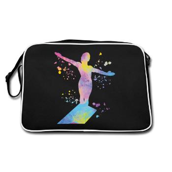 Diving, Synchronized Diving, Artistic Jumping - Retro Bag - black/white - Back