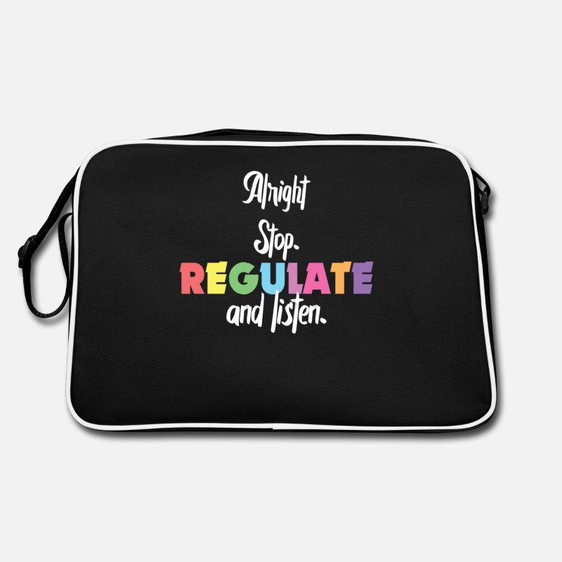 Arrêtez de réguler et d’écouter Enseignant Sac Retro