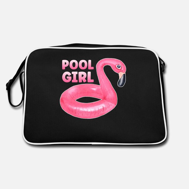 Piscine Fille Flamingo Floatie Piscine Sac Retro