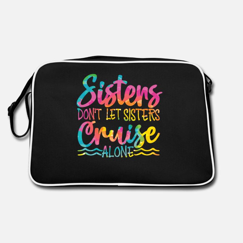 Sisters Don't Let Sisters Ride Alone Retro Bag