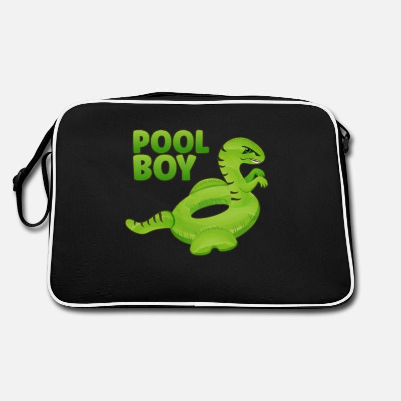 Pool Boy Dinosaur Floatie Swimming Pool Retro Bag