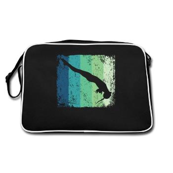 Diving, Artistic Jumping, Synchronized Diving - Retro Bag - black/white - Back
