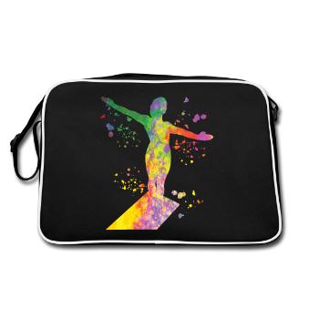 Diving, Artistic Jumping, Synchronized Diving - Retro Bag - black/white - Back
