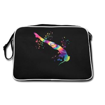 Synchronisierter Wassertaucher High Diver - Retro Tasche - Schwarz/Weiß - Hinten