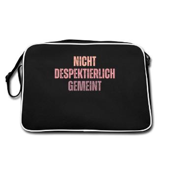 ’a pas l’intention d’être irrespectueux - Sac Retro - noir/blanc - Dos