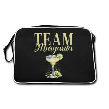 Team Margarita Tequila Junggesellenabschied - Retro Tasche - Schwarz/Weiß - Hinten