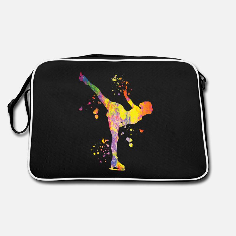Eiskunstläufer Schlittschuhlaufen Eiskunstlauf Retro Tasche